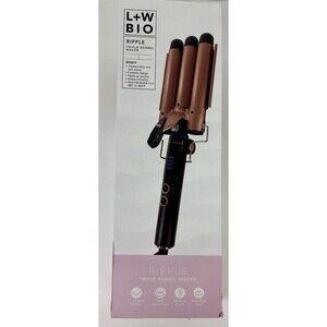 L+W Bio RIPPLE - 1” Tripple Barrel Hair Waver Ceramic Rose Gold Curling Iron